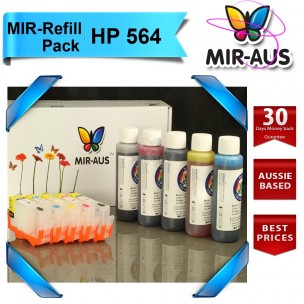 Refillable ink cartridge HP 564 5 cartrudges