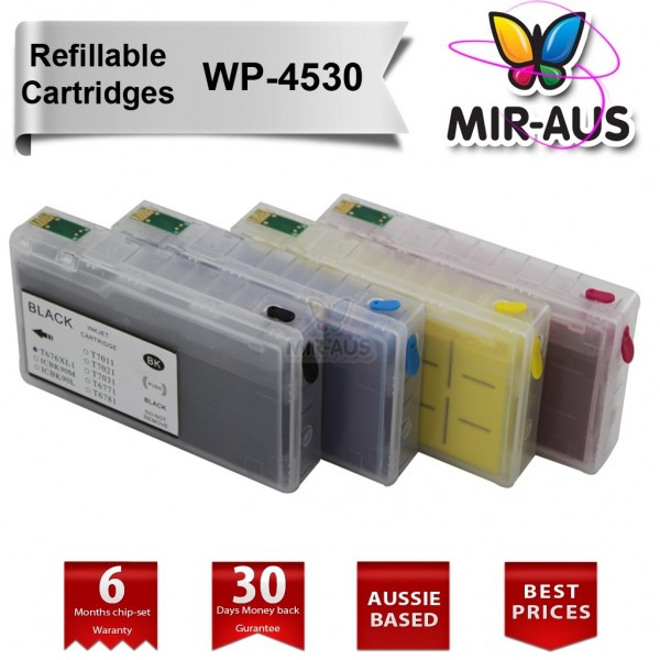 Refillable Ink Cartridges For Epson Workforce Pro Wp 4530 3471