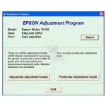 Justering Program til Epson tx100