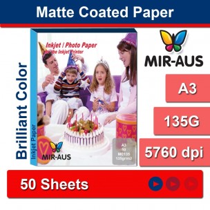 A3 135G Matte Coated Inkjet Paper