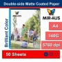 A4 140 G doble cara mate recubierto de papel de inyecci&oacute;n de tinta