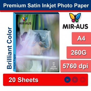De A4 260 G satinado de inyecci&oacute;n de tinta papel fotogr&aacute;fico Premium