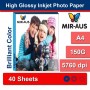 A4 150 G alta brillante Inkjet Photo Paper