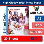 A3 180G High Glossy Inkjet Photo Paper
