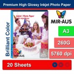 260 G a3 Premium alta carta fotografica Inkjet lucida