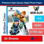 A4 260 G высокой глянцевый Inkjet фотобумага