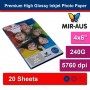 102x152mm 240 G Premium h&ouml;g gl&auml;ttat fotopapper f&ouml;r bl&auml;ckstr&aring;leskrivare