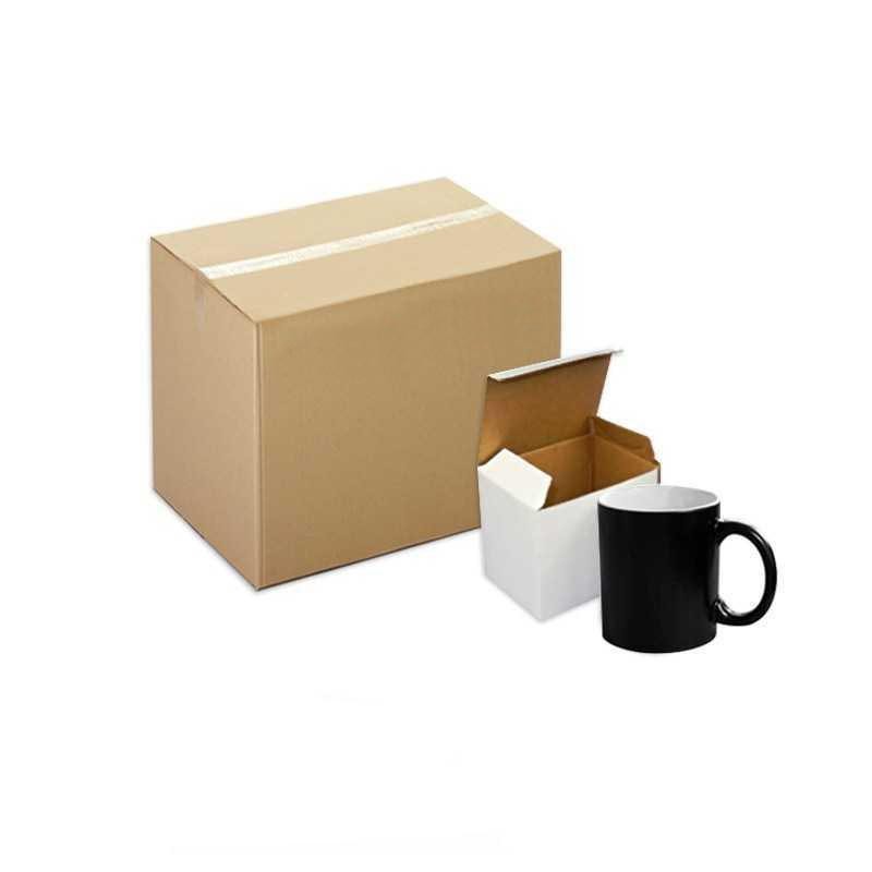 48 Sublimation Black Colour changing mug with gift box
