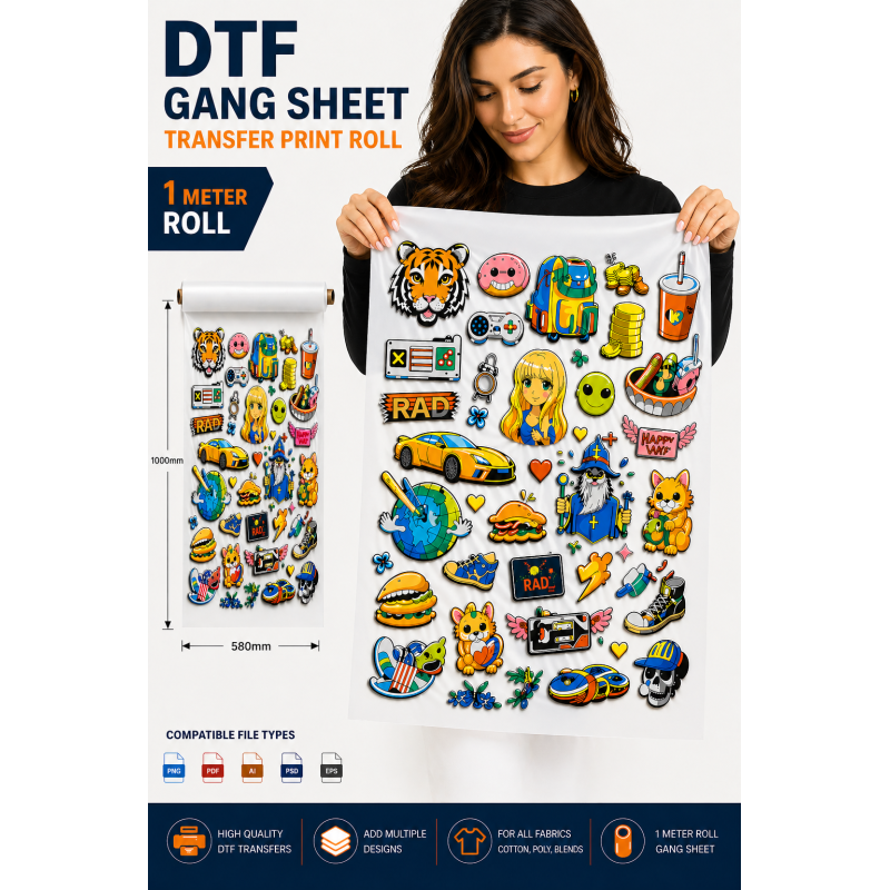 MIR-AUS DTF Print Service gang sheet