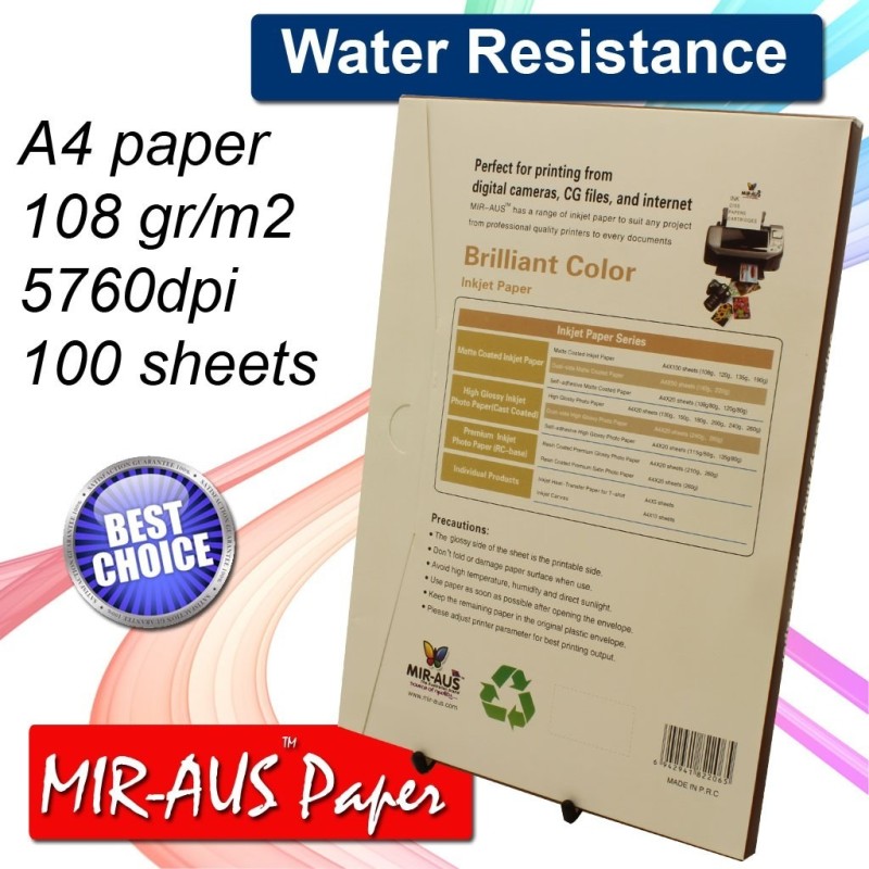 A4 108G Matte Coated Inkjet Paper