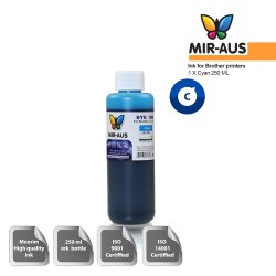 Cyan refillable Dye ink 250ml for Brother printers