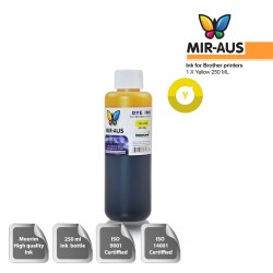 Yellow refillable Dye ink 250ml for Brother printers
