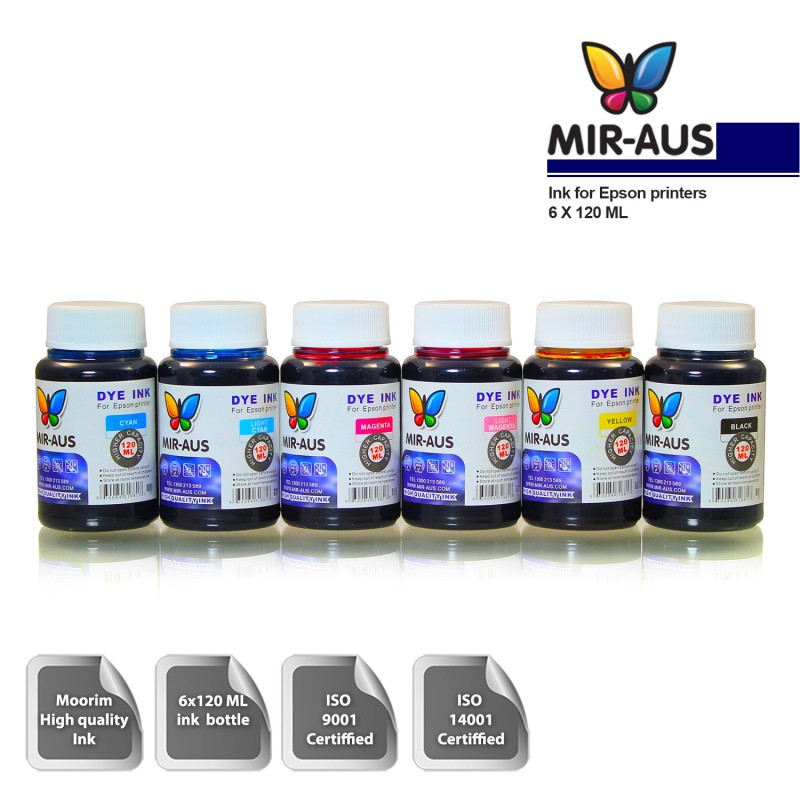 120 ml 6 Colour Dye ink for Epson printers