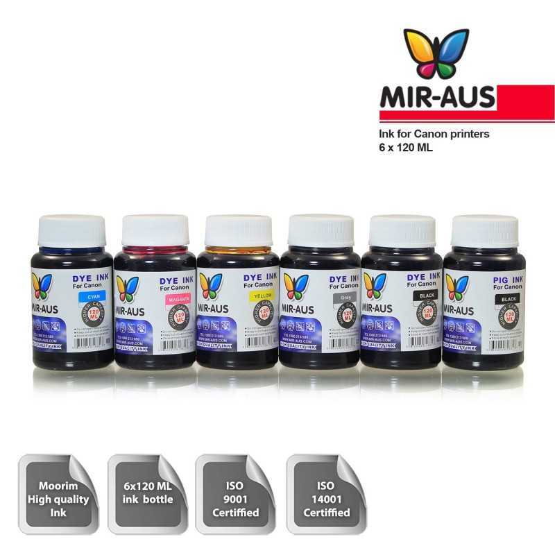 120 ml 6 colours dye/pigment ink for Canon 650-651