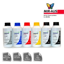 500 ml 6 colours dye/pigment ink for Canon 650-651