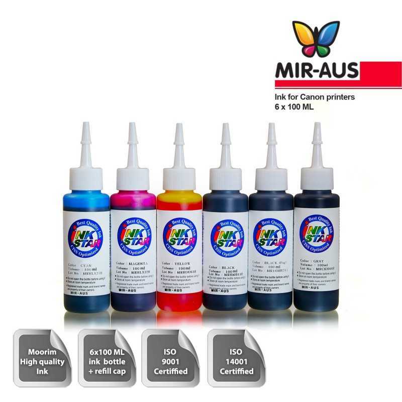 100 ml 6 colours dye/pigment ink for Canon CLI-526