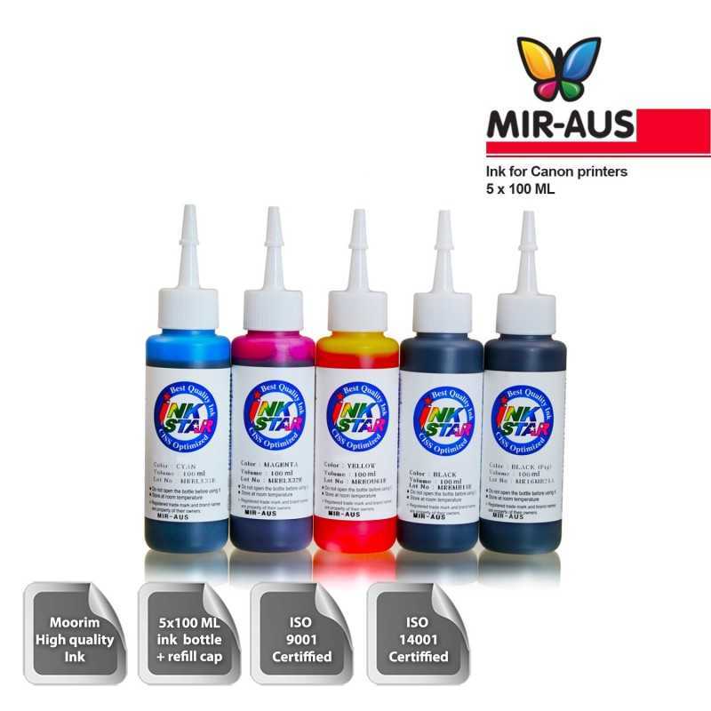 100 ml 5 colours dye/pigment ink for Canon CLI-8