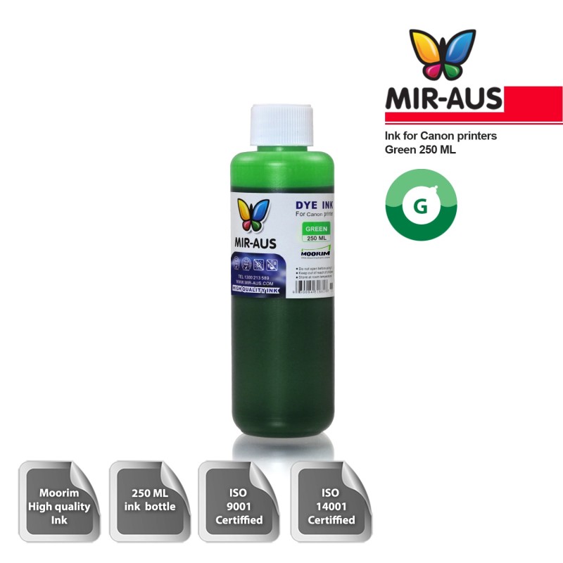 250 ml Green Dye ink for Canon BCI-6 BCI-3 PGI-9 PGI-7