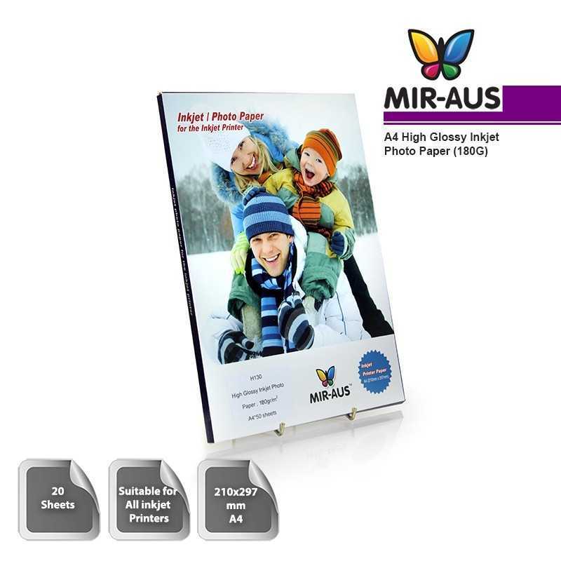 A4 180G High Glossy Inkjet Photo Paper