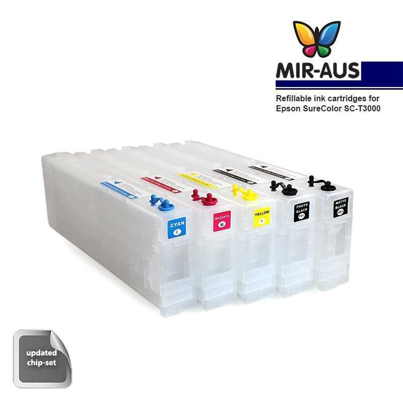 Refillable ink cartridges for Epson SureColor SC-T3000