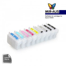 Refillable ink cartridge use for EPSON R3000