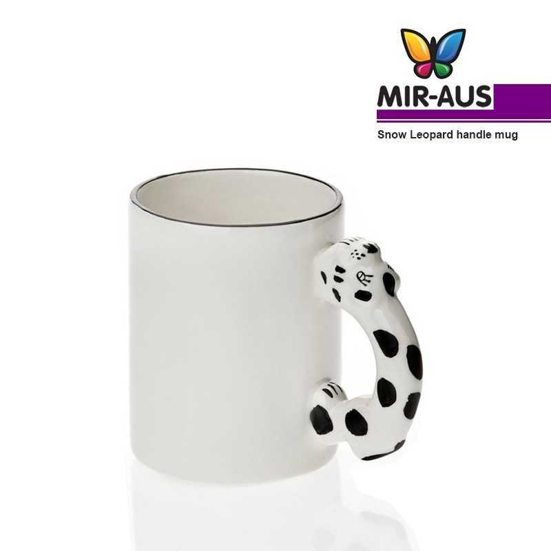 Snow Leopard handle mug