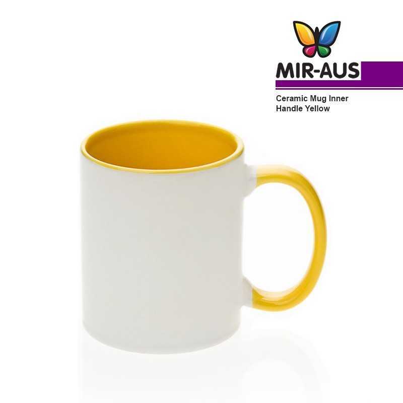 Ceramic Mug Inner Handle Yellow