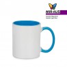 Ceramic Mug Inner Handle Light Blue