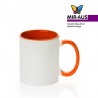 Ceramic Mug Inner Handle Orange