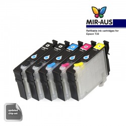 Refillable ink cartridge for Epson T30