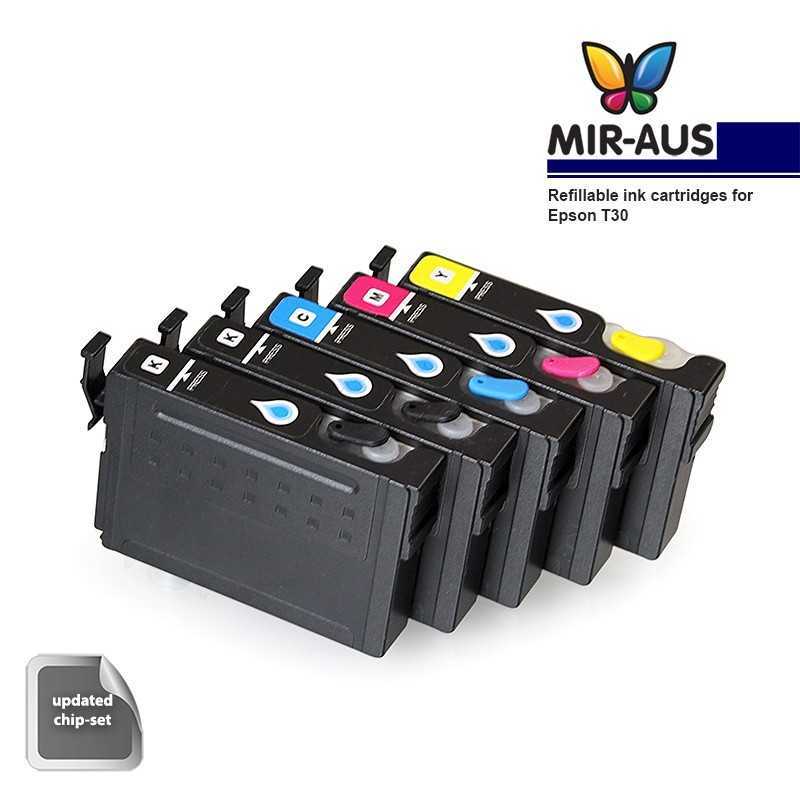 Refillable ink cartridge for Epson T30