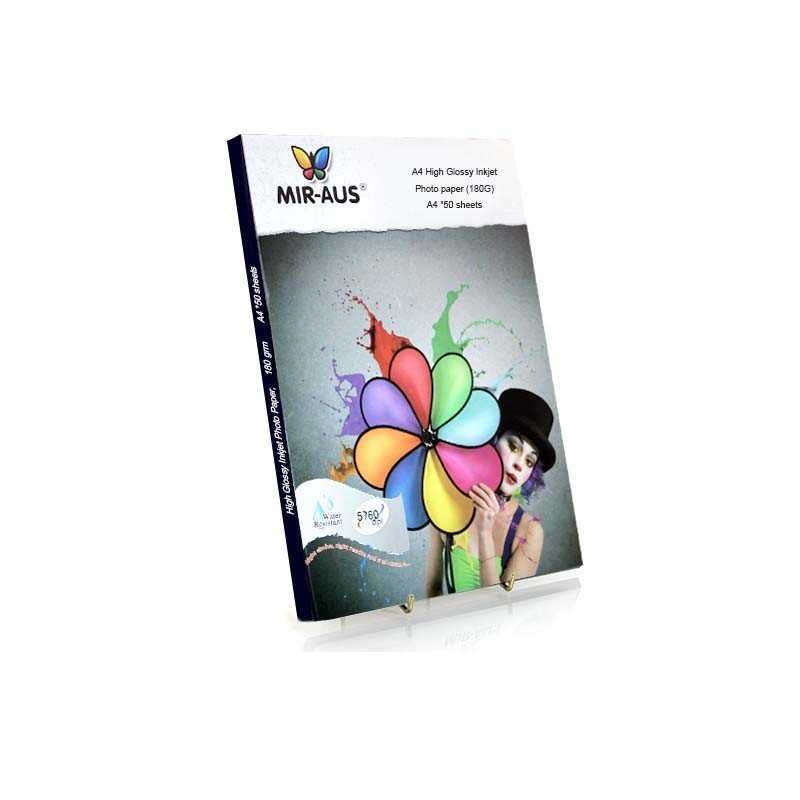 A4 180G 50 ark høj Glossy Inkjet Photo papir A4 180G 50 ark høj Glossy Inkjet Photo papir