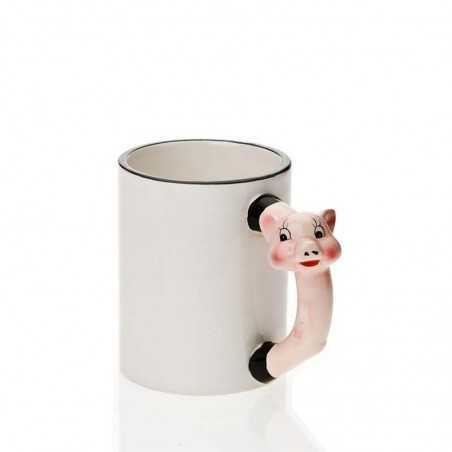 Pig handle mug