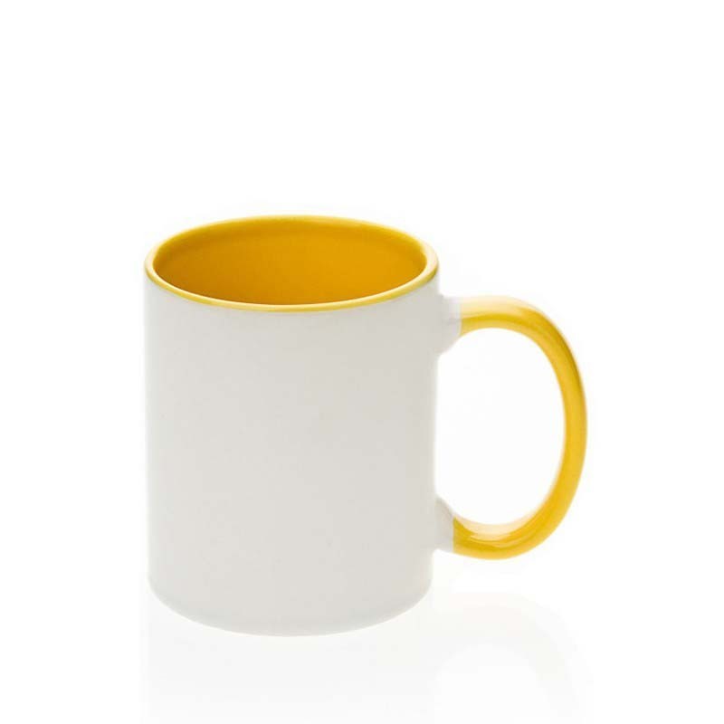 Ceramic Mug Inner Handle Yellow