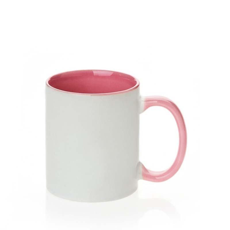 Caneca cerâmica interna/alça rosa Caneca cerâmica interna/alça rosa