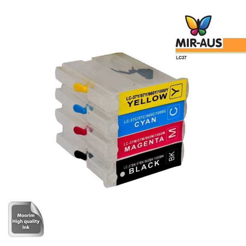 Refillable ink cartridges for Brother LC37