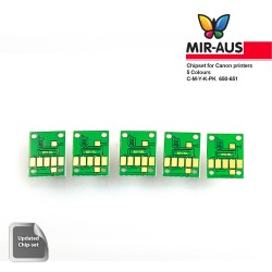 Chip-set for refillable cartridges for canon 650-651