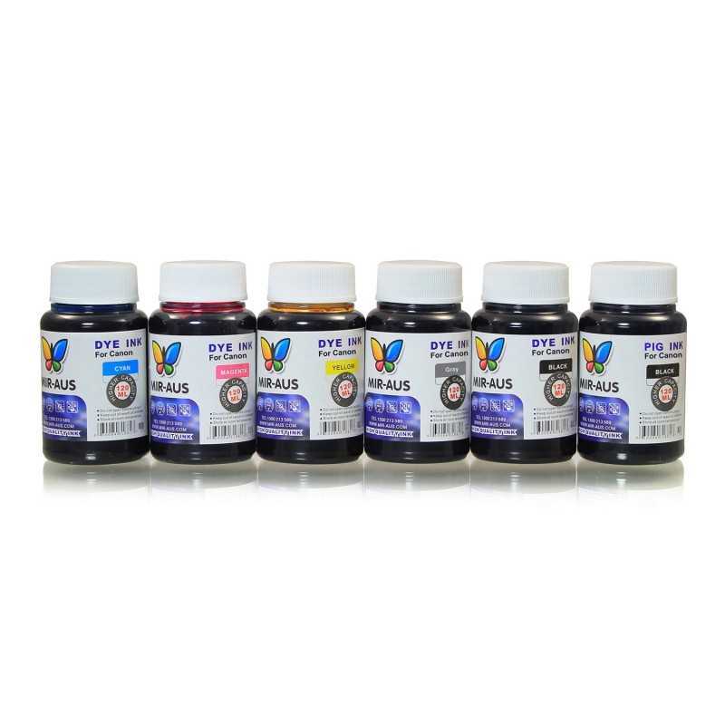 120 ml 6 färger färgämne/pigmentbaserat bläck för Canon CLI-526 120 ml 6 färger färgämne/pigmentbaserat bläck för Canon CLI-526