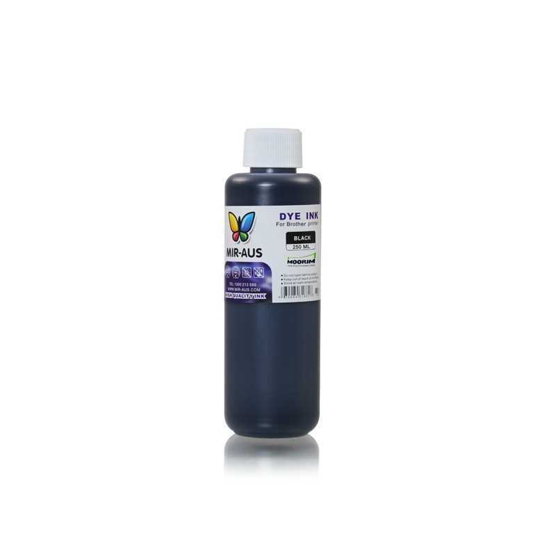 Black refillable dye ink 250ml for Brother printers