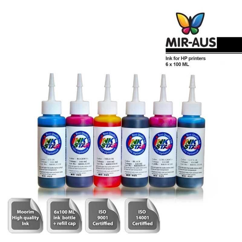 100 ml 6 Colours dye ink for HP printers