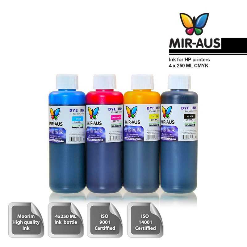 250 ml 4 Colours dye ink for HP printers