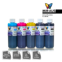 250 ml 5 Colours dye/pigment ink for HP printers