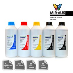 1 Litre 5 Colours dye/pigment ink for HP printers