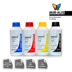 500 ml 4 Colours dye/pigment ink for HP printers