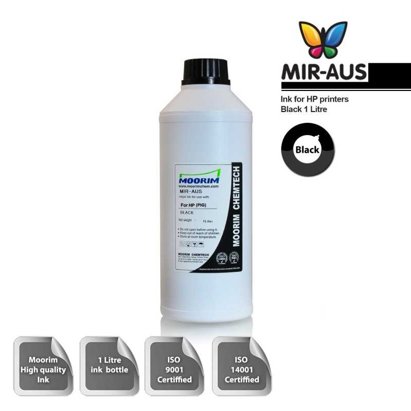 1 Litre black pigment ink for HP printers