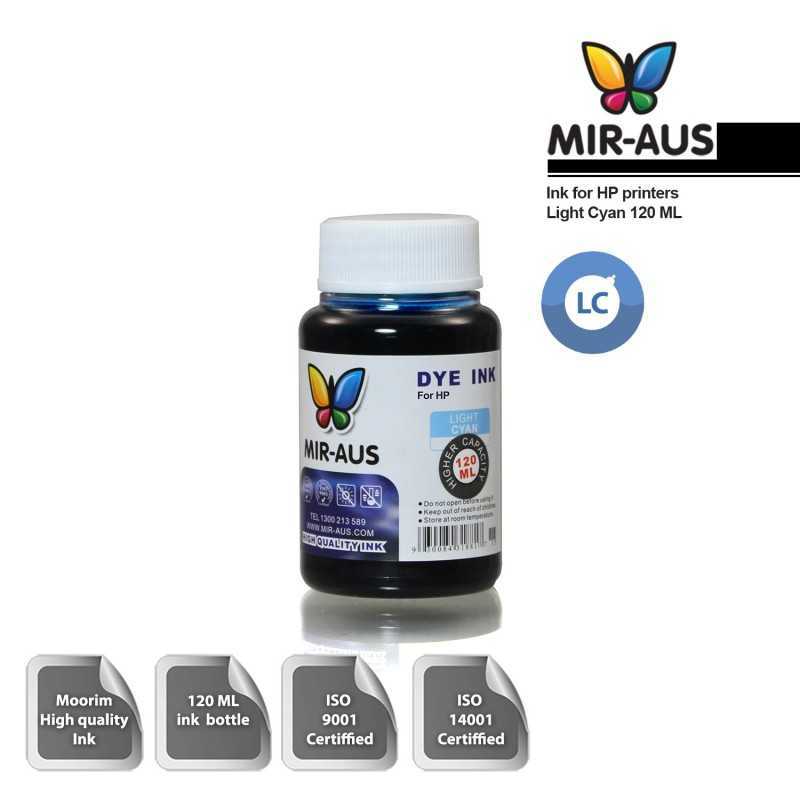 120 ml Light cyan dye ink for HP printers