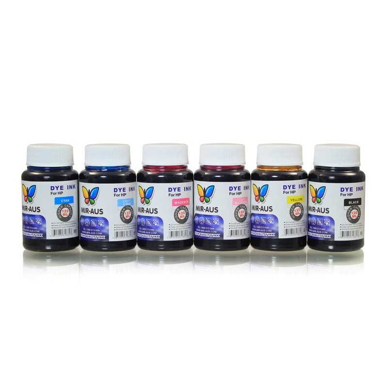120 ml 6 Colours dye ink for HP printers
