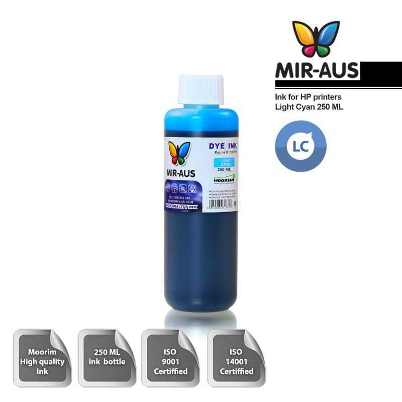 250 ml Light cyan dye ink for HP printers