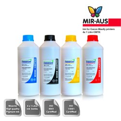 4 x 1 Litre CMYK pigment ink for Canon Maxify