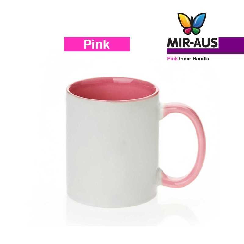 Ceramic Mug Inner Handle Pink 48 pieces